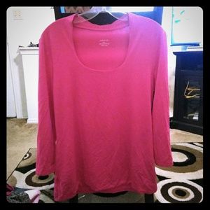 Pink Low Neck Top